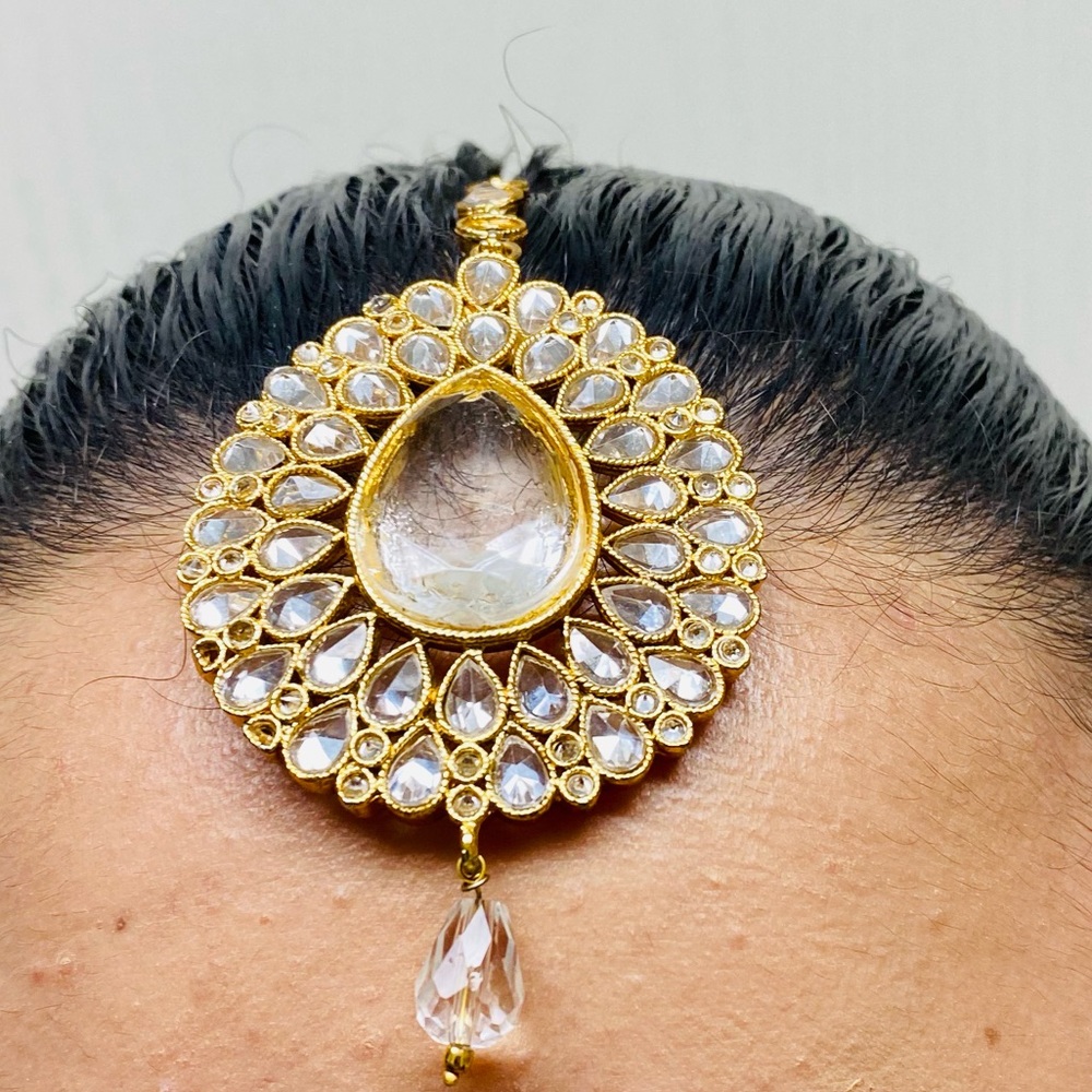 Gold Indian/ Punjabi necklace set - Picture 12 of 14